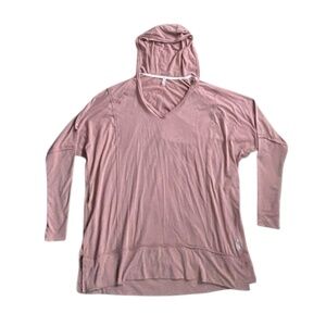 Free People Pink Hooded Sweatshirt Size Medium